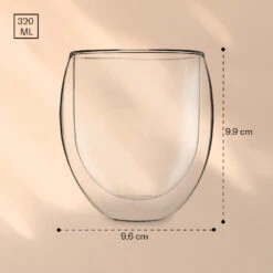Glas Ice Mit Teeblume 320 Ml Doppelwandiges Borosilikatglas -Einrichtungsgeschäft 0007 10040449 de 0007 dimensions