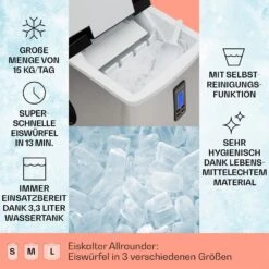 Mr. Black-Frost Eismaschine 150W Edelstahl Schwarz 15kg -Einrichtungsgeschäft 10020109 de 0002 usp