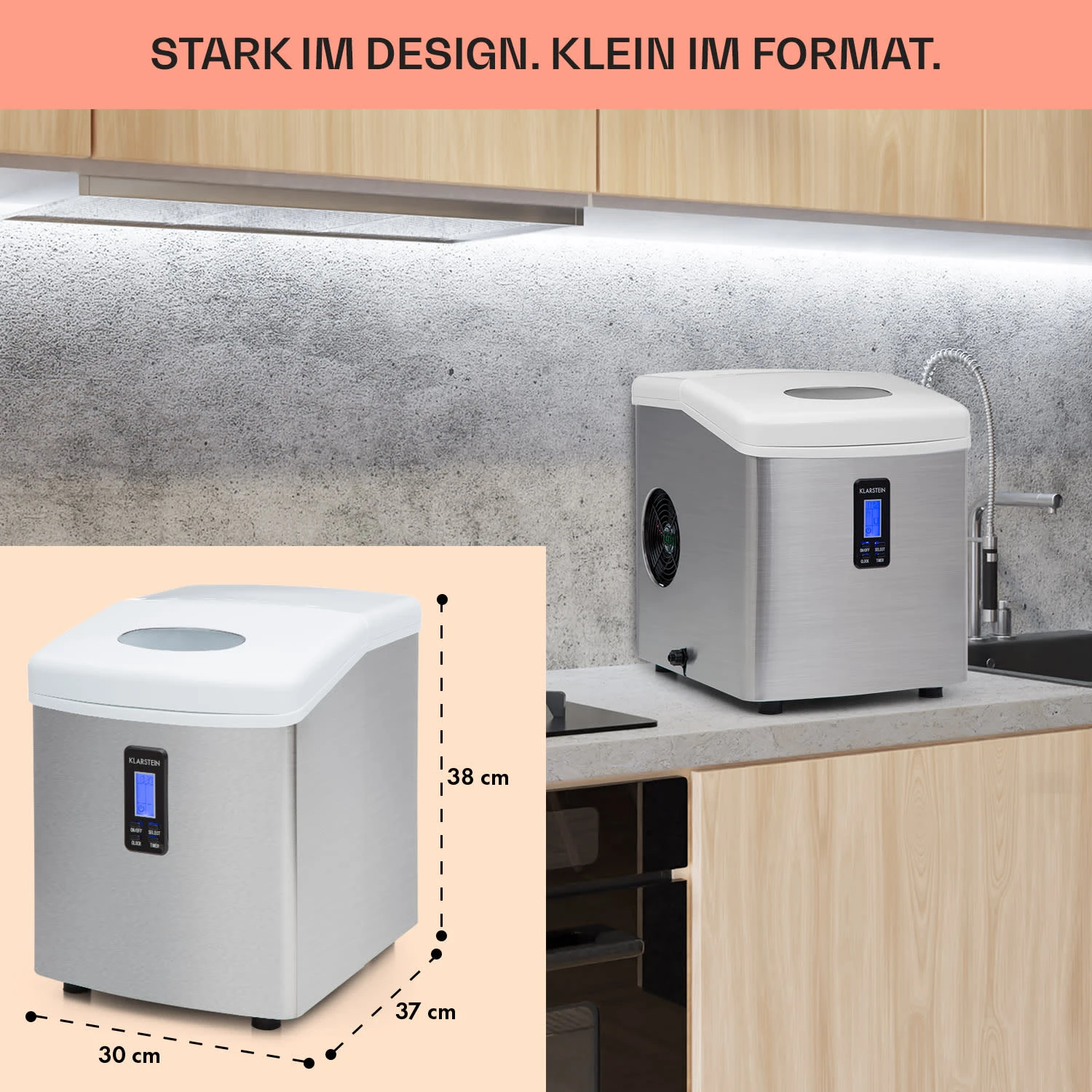 Mr. Silver-Frost Eismaschine 150W Edelstahl Weiß 15kg 8 Mr. Silver-Frost Eismaschine 150W Edelstahl Weiß 15kg – Bild 6