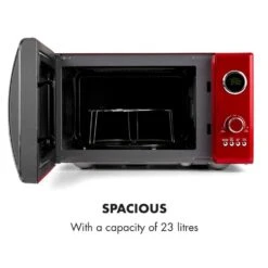 Fine Dinesty 2in1-Mikrowellen-Ofen Retro 23L 1000W 12 Programme Rot -Einrichtungsgeschäft 10027094 yy 0006 logo Klarstein Fine Dinesty 2in1 Mikrowellen Ofen rot