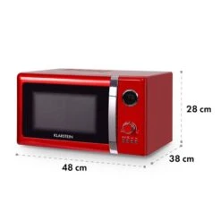 Fine Dinesty 2in1-Mikrowellen-Ofen Retro 23L 1000W 12 Programme Rot -Einrichtungsgeschäft 10027094 yy 0008 logo Klarstein Fine Dinesty 2in1 Mikrowellen Ofen rot