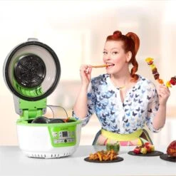 VitAir Turbo Heißluftfritteuse Grün-weiß 1400W Grillen Backen 9l 15 VitAir Turbo Heißluftfritteuse Grün-weiß 1400W Grillen Backen 9l -Einrichtungsgeschäft 10028288 yy 0003 titel enie klarstein vitair heissluft frieteuse
