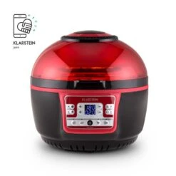VitAir Turbo Heißluftfritteuse Rot-schwarz 1400W Grillen Backen 9l -Einrichtungsgeschäft 10028289 yy 0004 logo Klarstein VitAir Heissluftfritteuse V2 rot schwarz