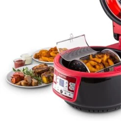 VitAir Turbo Heißluftfritteuse Rot-schwarz 1400W Grillen Backen 9l -Einrichtungsgeschäft 10028289 yy 0009 ambient 03 Klarstein VitAir Heissluftfritteuse