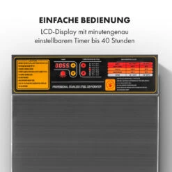 Fruit Jerky Steel 10 Dörrautomat 10 Etagen 1000 W Fläche: 1,5 M² Timer -Einrichtungsgeschäft 10028437 de 0003 logo