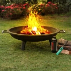 Trino Feuerschale Feuerkorb Terrassenofen Ø 80 Cm Stahl Schwarz -Einrichtungsgeschäft 10028489 yy 0002 ambient Blumfeldt Trino Feuerschale 96cm