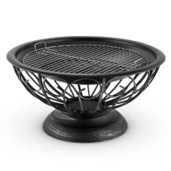 Tulip Feuerschale Ø75cmGrill Feuerstelle Funkenschutz Stahl Brüniert -Einrichtungsgeschäft 10028582 yy 0006 detail 06 Blumfeldt Tulip Feuerschale 75cm Grill