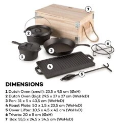 Hotrod Masterplan Dutch Oven Set 7-teilig BBQ Topfset Gusseisen -Einrichtungsgeschäft 10029164 yy 0008 logo