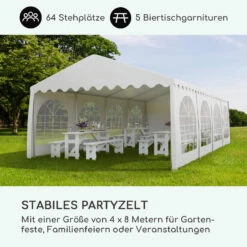 Sommerfest 4x8m 500 G/m² Partyzelt Festzelt PVC Wasserdicht Verzinkt -Einrichtungsgeschäft 10029436 de 0002 logo