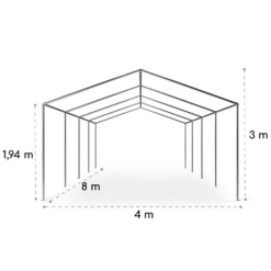 Sommerfest 4x8m 500 G/m² Partyzelt Festzelt PVC Wasserdicht Verzinkt -Einrichtungsgeschäft 10029436 yy 0010 logo