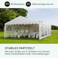 Sommerfest 5x8m 500 G/m² Partyzelt Festzelt PVC Wasserdicht Feuerfest -Einrichtungsgeschäft 10029440 de 0002 logo