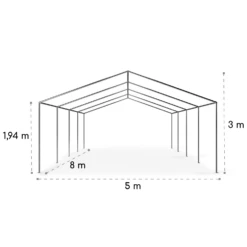 Sommerfest 5x8m 500 G/m² Partyzelt Festzelt PVC Wasserdicht Feuerfest -Einrichtungsgeschäft 10029440 yy 0010 logo