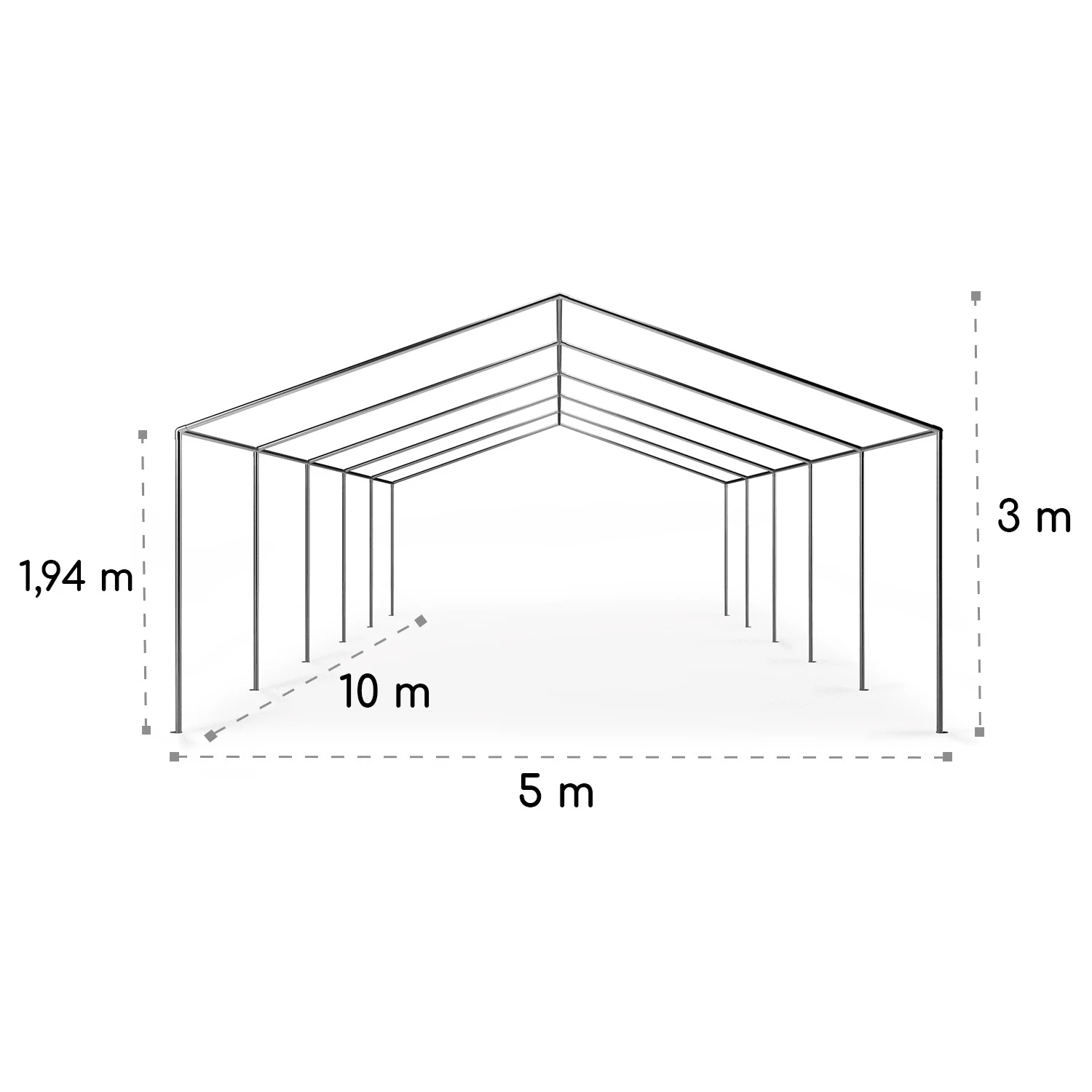 Sommerfest 5x10m 500 G/m² Partyzelt Festzelt PVC Wasserdicht Verzinkt 12 Sommerfest 5x10m 500 G/m² Partyzelt Festzelt PVC Wasserdicht Verzinkt – Bild 10