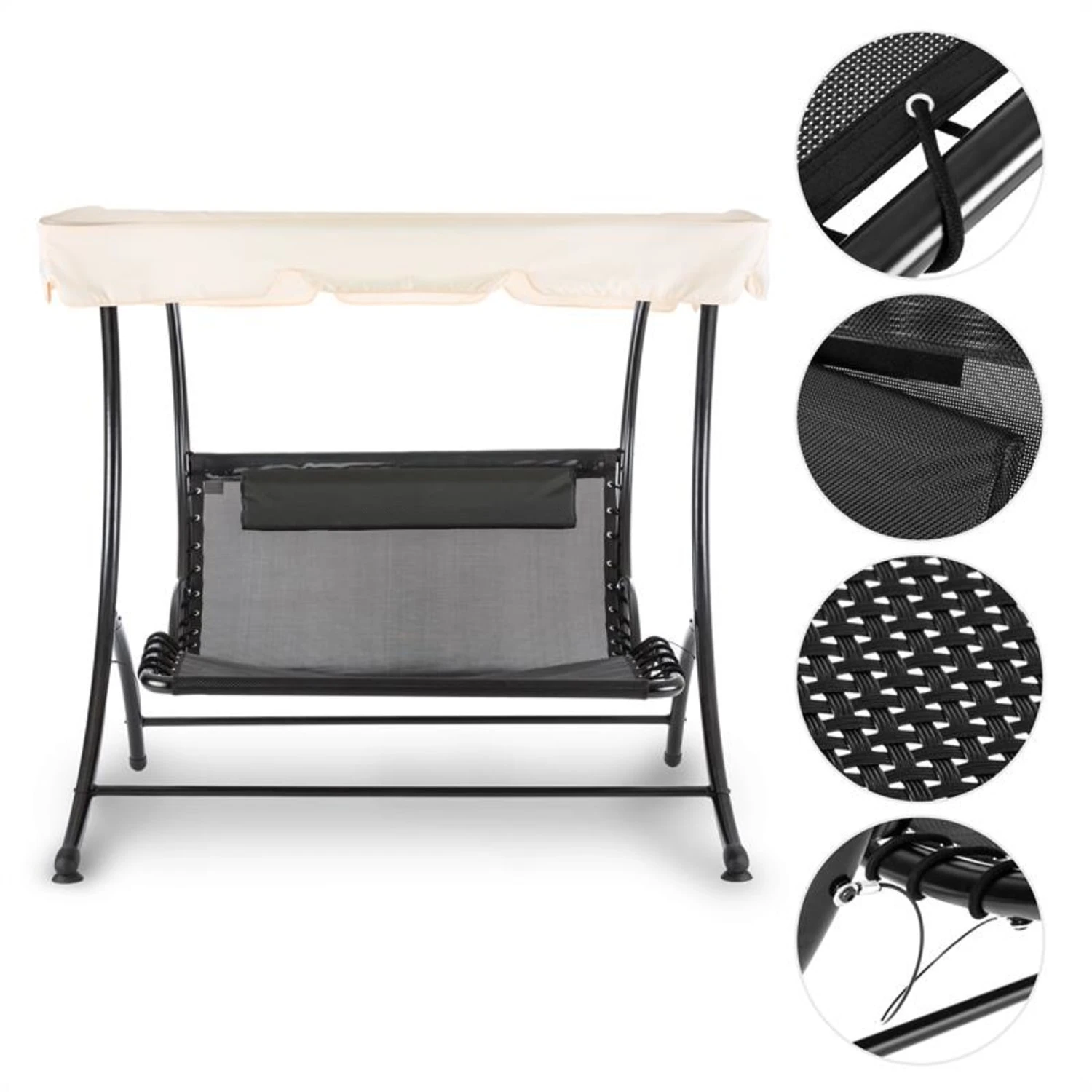 Aristo Schwingliege Gartenliege Gartenschaukel Inkl. Kissen 4 Aristo Schwingliege Gartenliege Gartenschaukel Inkl. Kissen – Bild 2