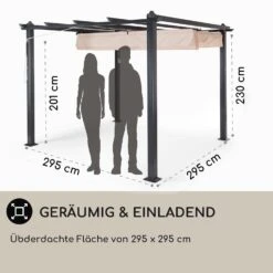 Pantheon Pergola Vordach 3x3m Aluminium Sonnendach Polyester 11 Pantheon Pergola Vordach 3x3m Aluminium Sonnendach Polyester -Einrichtungsgeschäft 10029627 DE 0004 usp