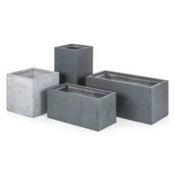 Solidflor Pflanzkübel Pflanzgefäß 79,5x38x38 Cm Fiberton Grau -Einrichtungsgeschäft 10029842 yy 0004 variant Blumfeldt Solidflor Pflanztopf