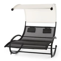 Suncruise Schaukelliege Gartenliege Sonnendach Polyester Stahl -Einrichtungsgeschäft 10029845 yy 0005 titel Blumfeldt Suncruise Schaukelliege reedit