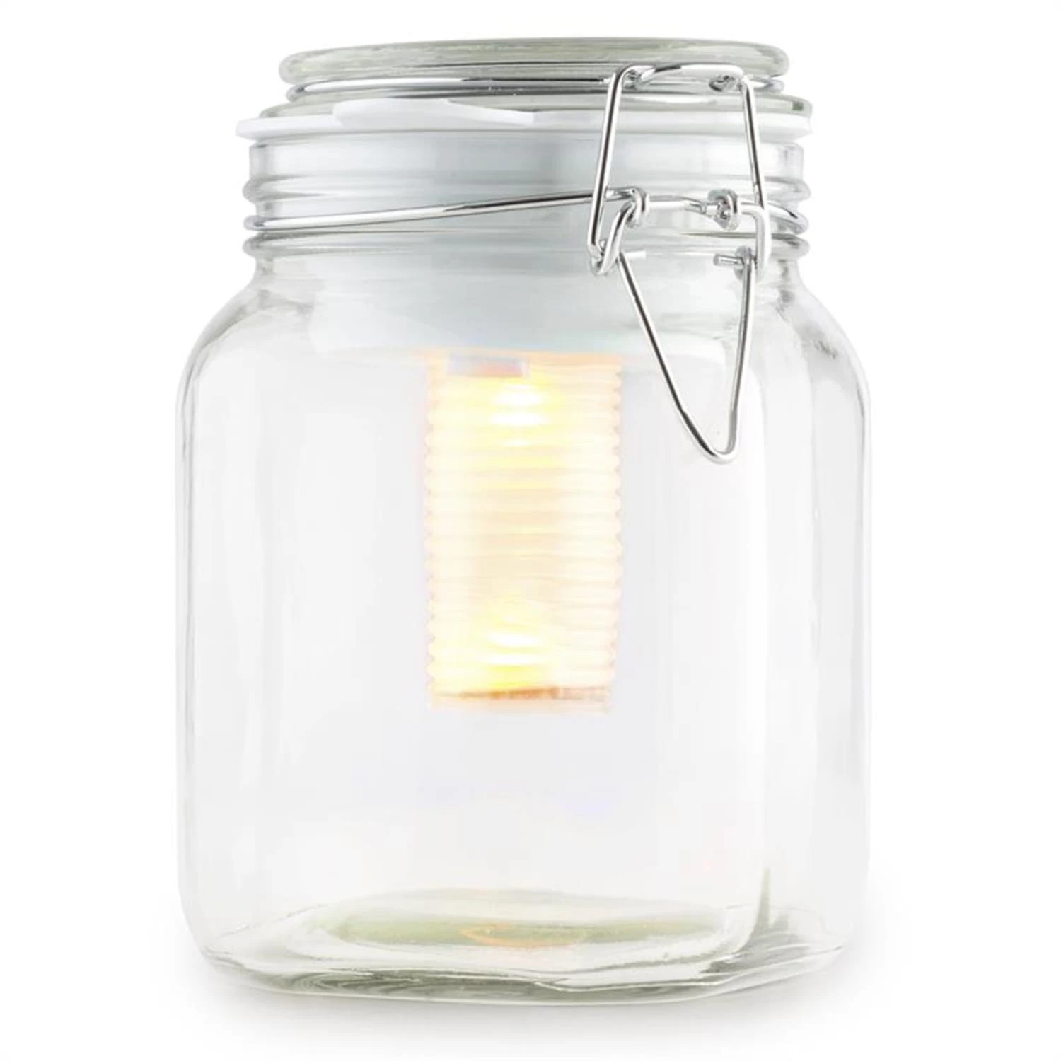 Wetterfrosch LED-Stimmungslicht Gelb/blau Einweckglas Solar Akku 4 Wetterfrosch LED-Stimmungslicht Gelb/blau Einweckglas Solar Akku – Bild 2