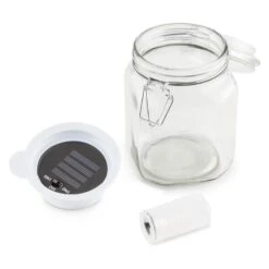 Wetterfrosch LED-Stimmungslicht Gelb/blau Einweckglas Solar Akku 9 Wetterfrosch LED-Stimmungslicht Gelb/blau Einweckglas Solar Akku -Einrichtungsgeschäft 10030097 yy 0003 detail oneConcept Wetterfrosch Solarlicht LED Glas