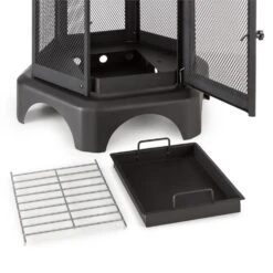 Mandala Gartenkamin Feuerstelle Thermolack Inkl. Schürhaken -Einrichtungsgeschäft 10030147 yy 0005 detail Fire Basket black