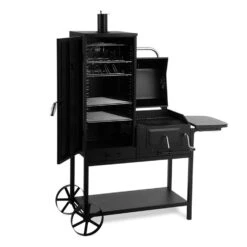 Fleischbrocken Holzkohlegrill Smoker Räucherofen BBQ-Grill Schwarz -Einrichtungsgeschäft 10030554 yy 0003 titel Professional charcoal grill and smoker