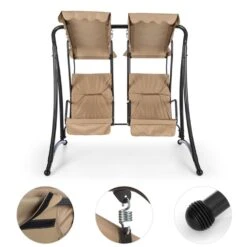 Skywalker Hollywoodschaukel Gartenschaukel 180 Cm 2 Sitze Sonnendach -Einrichtungsgeschäft 10030567 yy 0003 detail Blumfeldt Skywalker Hollywoodschaukel