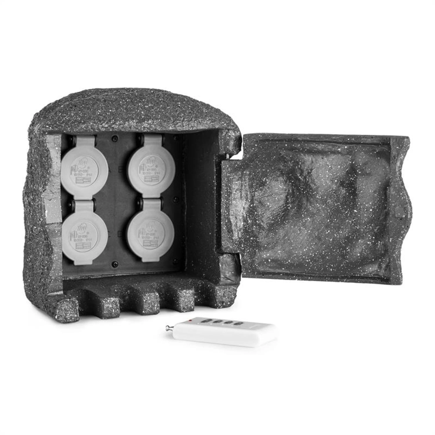 Power Rock Remote Gartensteckdose 4-fach Verteiler 3m Fels Dunkelgrau 3 Power Rock Remote Gartensteckdose 4-fach Verteiler 3m Fels Dunkelgrau