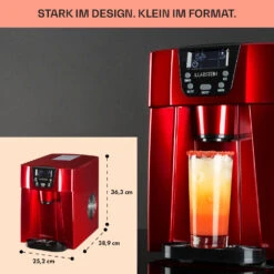 Ice Volcano 2G Eismaschine LED 12kg Je 24h 2l 6-12min Rot -Einrichtungsgeschäft 10030849 DE 0006 usp