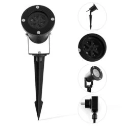 Snowdance LED-Projektor Schneeflocken 4 Farben IP64 -Einrichtungsgeschäft 10030936 yy 0003 detail Bumfeldt Snowdance LED Projektor Schneeflocken