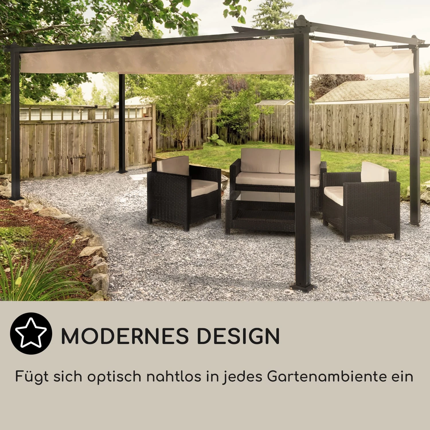 Pantheon 3x4 Pergola Vordach 3x4m Aluminium Sonnendach Polyester 8 Pantheon 3x4 Pergola Vordach 3x4m Aluminium Sonnendach Polyester – Bild 6