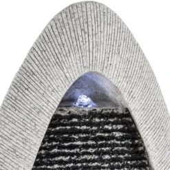 Gavarnie Wandbrunnen LED 37,5x89,5x9 Cm Oval 6W Pumpe IP 67 -Einrichtungsgeschäft 10030994 yy 0005 detail Blumfeldt Gavarnie Wandbrunnen Naturstein Optik