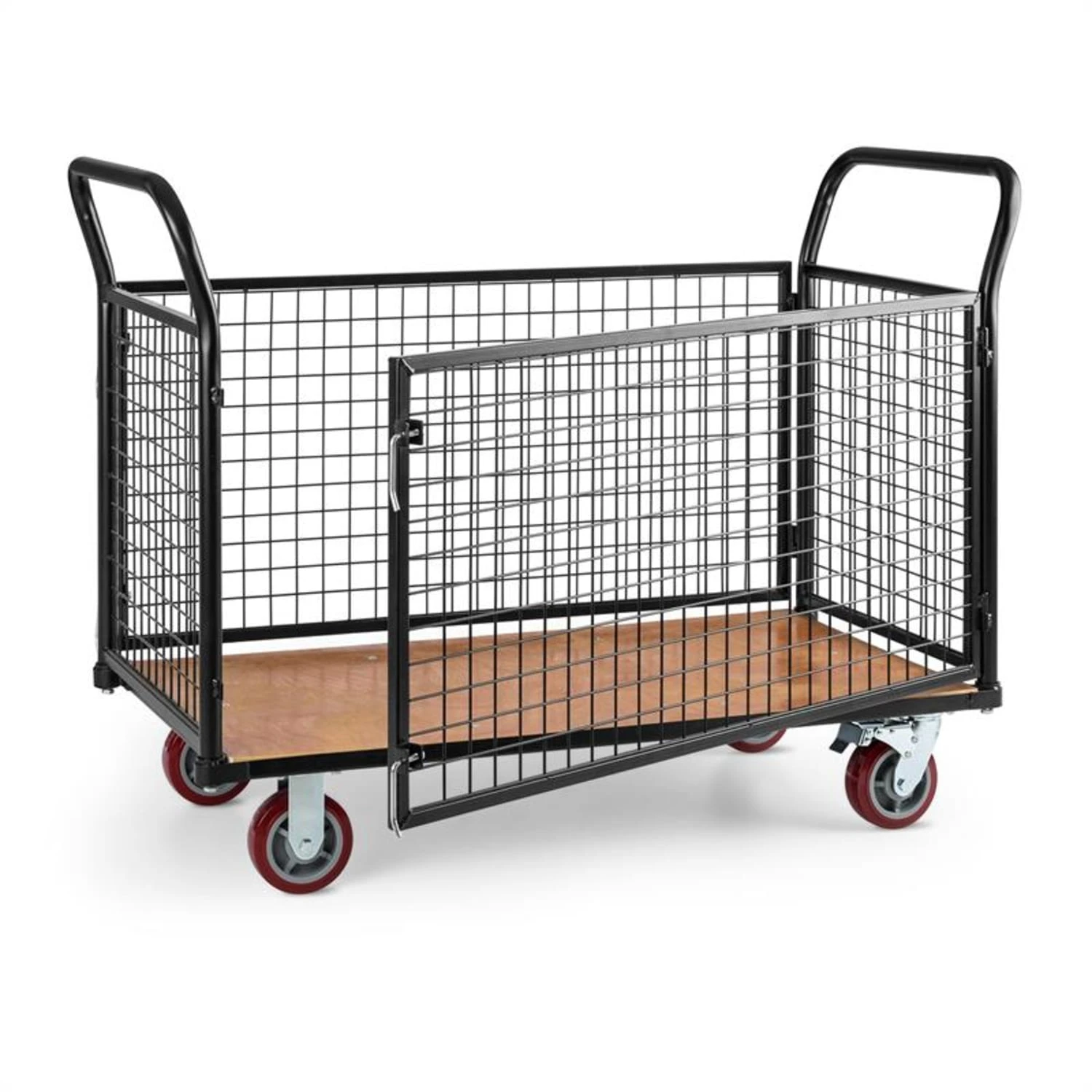 Loadster Gitterwagen Rollwagen Magazinwagen Max.500kg Holzboden 4 Loadster Gitterwagen Rollwagen Magazinwagen Max.500kg Holzboden – Bild 2