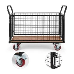 Loadster Gitterwagen Rollwagen Magazinwagen Max.500kg Holzboden 8 Loadster Gitterwagen Rollwagen Magazinwagen Max.500kg Holzboden -Einrichtungsgeschäft 10031241 yy 0003 detail Waldbeck Loadster Gitterwagen Rollwagen schwarz reedit