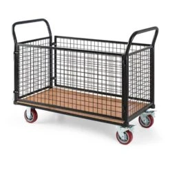 Loadster Gitterwagen Rollwagen Magazinwagen Max.500kg Holzboden 9 Loadster Gitterwagen Rollwagen Magazinwagen Max.500kg Holzboden -Einrichtungsgeschäft 10031241 yy 0004 front Waldbeck Loadster Gitterwagen Rollwagen schwarz reedit