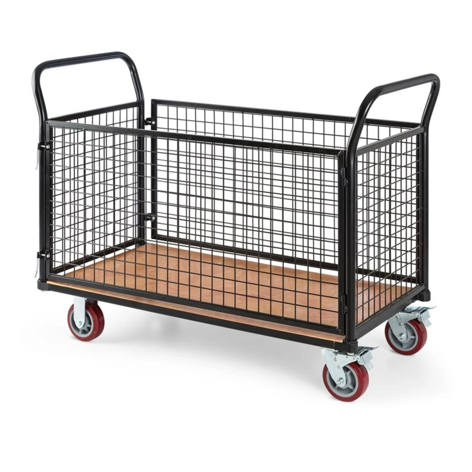 Loadster Gitterwagen Rollwagen Magazinwagen Max.500kg Holzboden 6 Loadster Gitterwagen Rollwagen Magazinwagen Max.500kg Holzboden – Bild 4