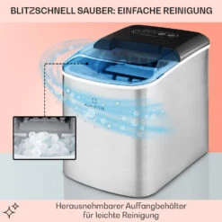 On-The-Rocks Eismaschine LED | 12kg Je 24h | 2.1l | Edelstahl Schwarz -Einrichtungsgeschäft 10031372 de 0005 usp