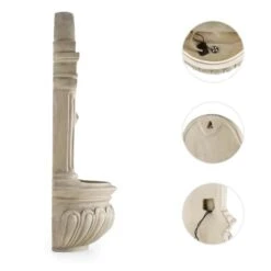 Löwenstein Wandbrunnen Gartenbrunnen Solar 2W LED Polyresin Steinoptik -Einrichtungsgeschäft 10031400 yy 0004 detail Blumfeldt Loewenstein Wandbrunnen 2W Steinoptik reedit