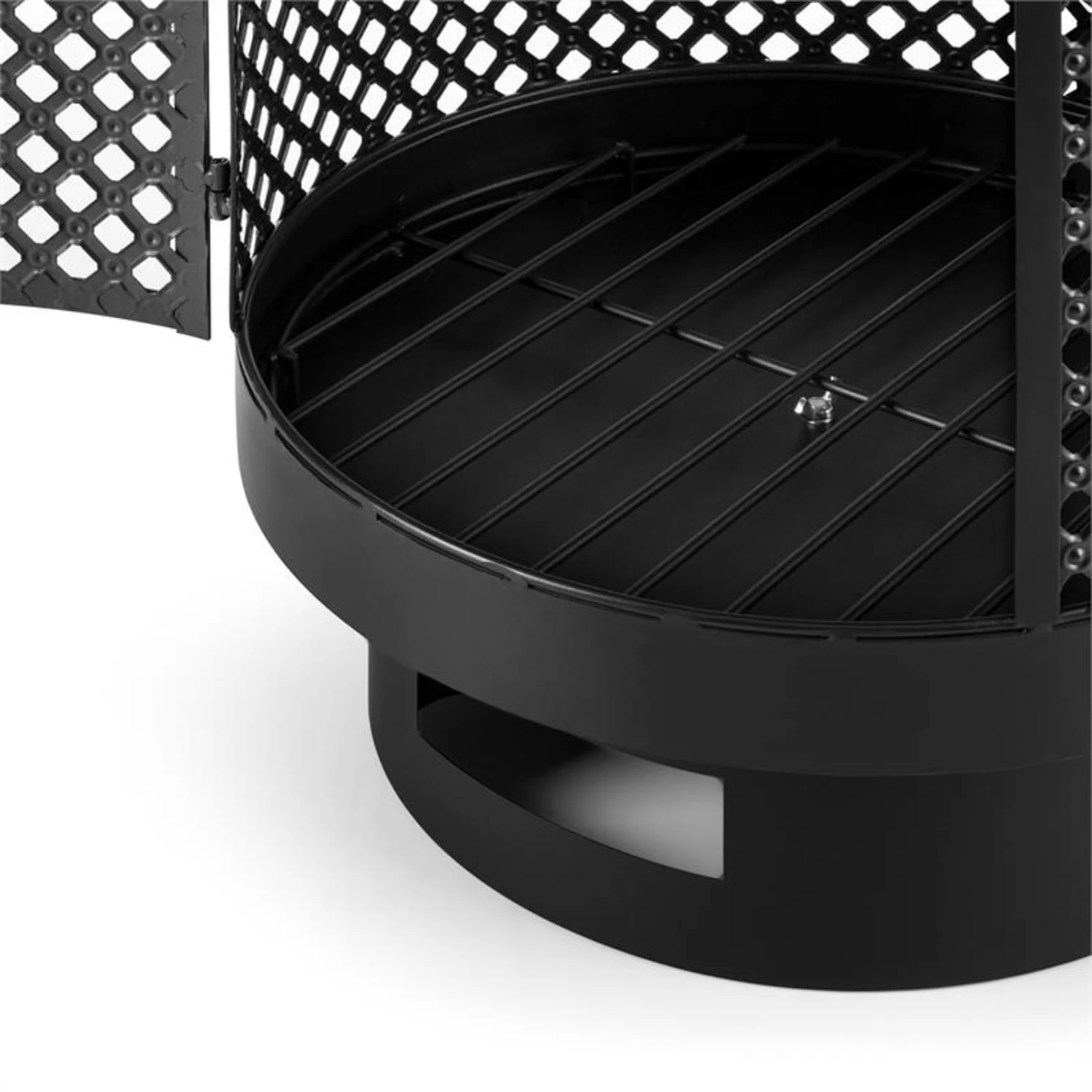 Essos Gartenofen Holzofen Ø45cm Gitterwand Stahlblech Schwarz 6 Essos Gartenofen Holzofen Ø45cm Gitterwand Stahlblech Schwarz – Bild 4