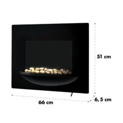 Feuerschale Elektro-Wandkamin 1800W Flammenillusion Dekosteine -Einrichtungsgeschäft 10031557 yy 0006 logo Klarstein Feuerschale Wandkamin 1800 W schwarz