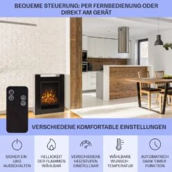  Studio 5 Elektrischer Kamin Heizlüfter 900/1800 W Fernbedienung -Einrichtungsgeschäft 10031573 de 0006 usp