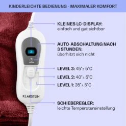 Dr. Watson XL Heizdecke 120 W 3 Stufen 180 X 130 Cm Bedienteil -Einrichtungsgeschäft 10031657 de 0006 usp