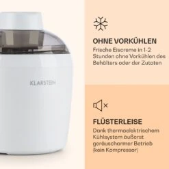 Schneeflöckchen Eiscremebereiter Thermoelektrisch 700ml Leise Weiß -Einrichtungsgeschäft 10031663 de 0003 logo