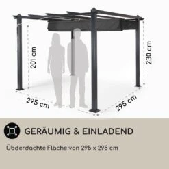 Pantheon 3x3 Pergola Vordach 3x3m Aluminium Sonnendach Polyester Grau 14 Pantheon 3x3 Pergola Vordach 3x3m Aluminium Sonnendach Polyester Grau -Einrichtungsgeschäft 10031882 DE 0004 usp