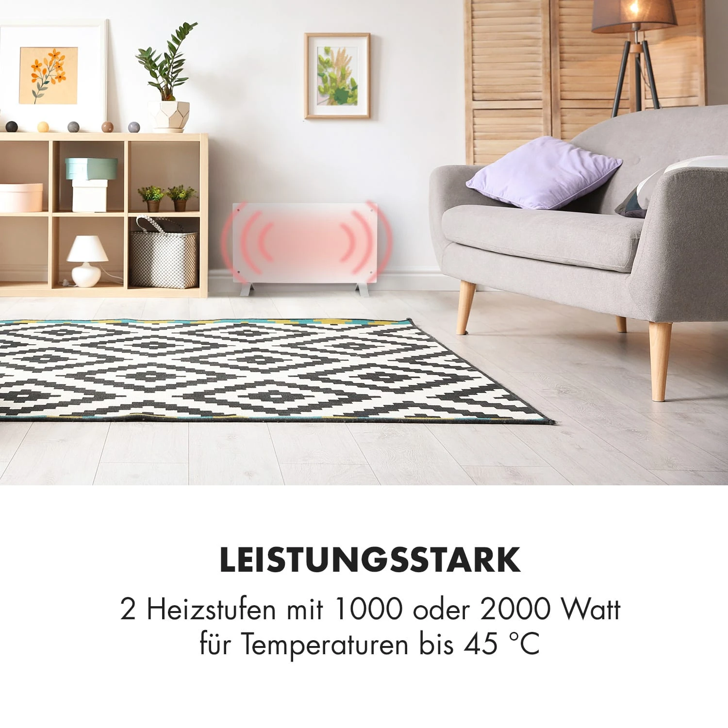 Bornholm Curved Konvektions-Heizgerät Thermostat Timer 2000W 4 Bornholm Curved Konvektions-Heizgerät Thermostat Timer 2000W – Bild 2