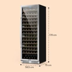 Vinovilla Grande 165 Built-in Uno Weinkühlschrank 425l 165Fl. Glastür -Einrichtungsgeschäft 10032033 yy 0007 dimensions