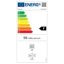 Vinovilla Smart Weinkühlschrank 50l / 20 Flaschen Glastür Edelstahl -Einrichtungsgeschäft 10032037 energy label