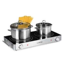 VariCook Duo Kochplatte 3000W Edelstahlgehäuse Tragegriffe