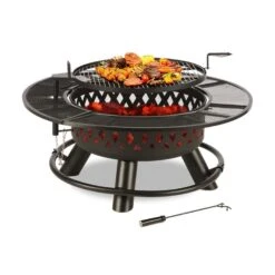 Rosario 3-in-1-Feuerschale Ø120cm | 70cm Grill | Tischplatte Stahl -Einrichtungsgeschäft 10032141 yy 0003 detail Blumfeldt Rosario 3in1 Feuerschale