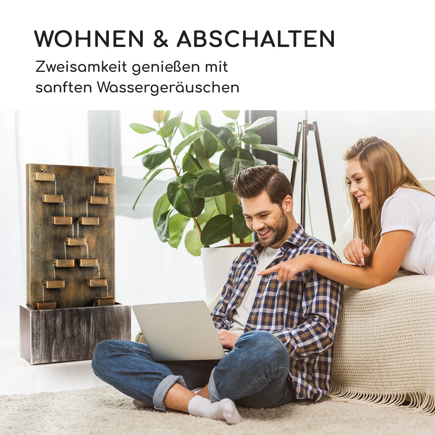 River Crossing Gartenbrunnen In/Outdoor 6W Pumpe 10m Kabel Verzinkt 7 River Crossing Gartenbrunnen In/Outdoor 6W Pumpe 10m Kabel Verzinkt – Bild 5