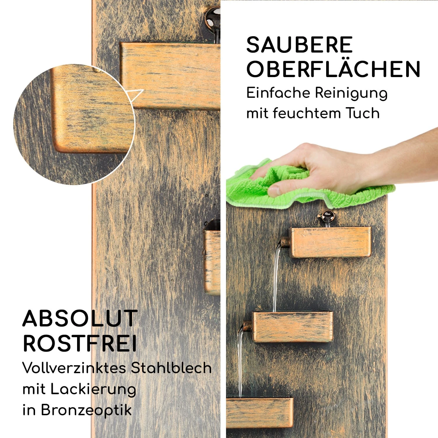 River Crossing Gartenbrunnen In/Outdoor 6W Pumpe 10m Kabel Verzinkt 8 River Crossing Gartenbrunnen In/Outdoor 6W Pumpe 10m Kabel Verzinkt – Bild 6